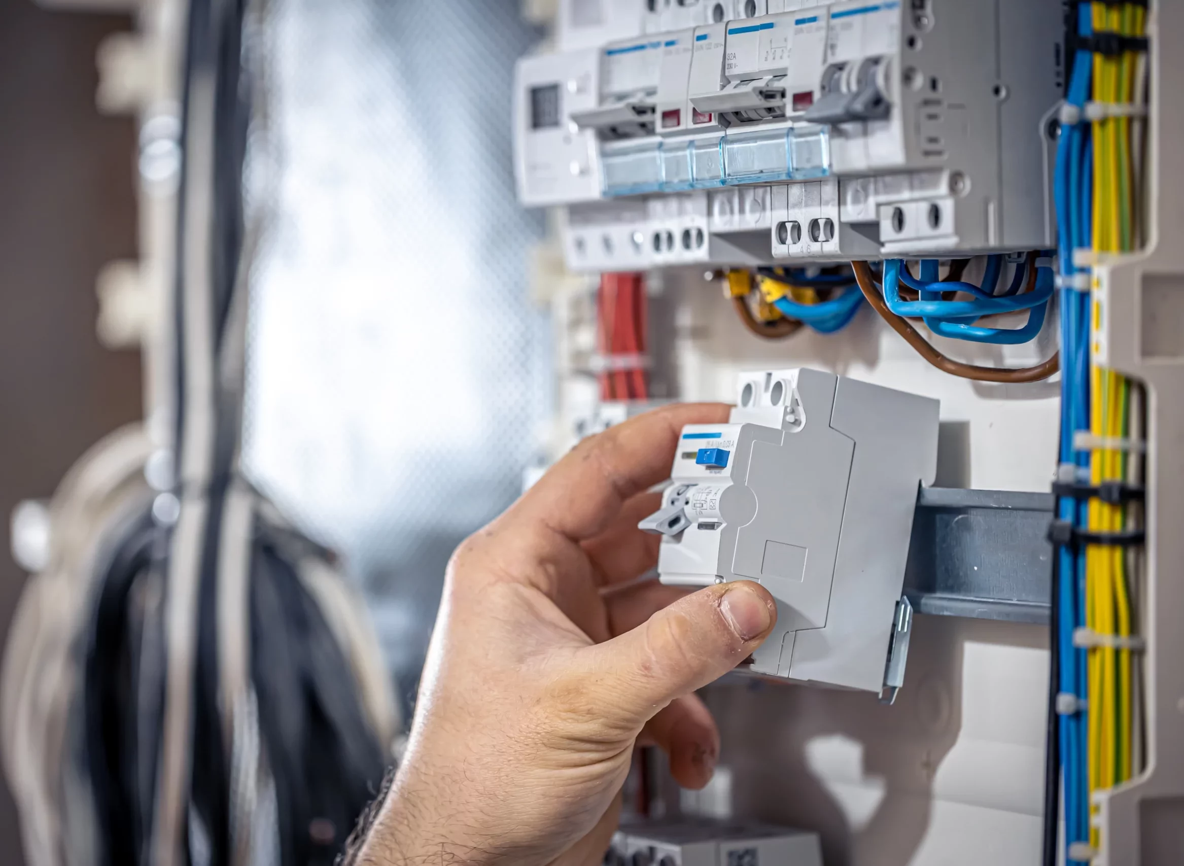 un-electricien-travaille-dans-un-standard-avec-un-cable-de-raccordement-electrique